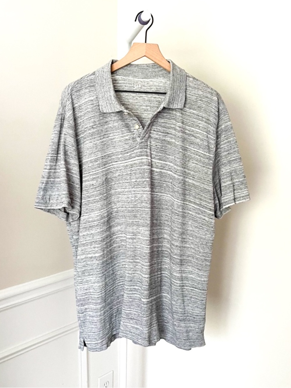 GAP Grey Polo Shirt 100% Cotton Knit Collared Preppy Smart Casual Work Men’s XL